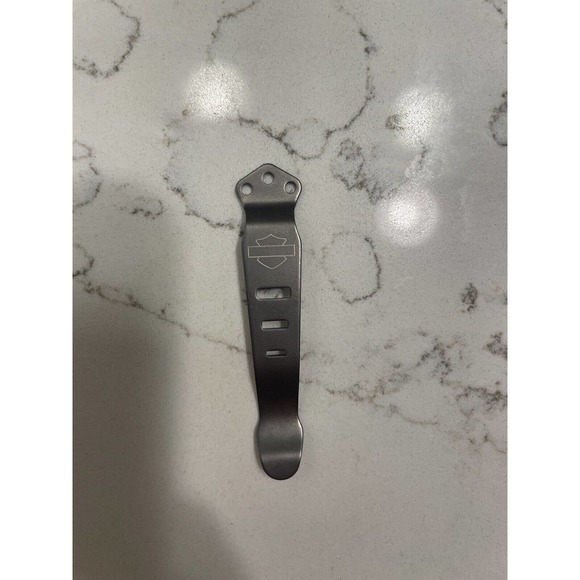 Benchmade Harley Davidson Shield Logo Knife Belt Pocket Clip Hook USA Oregon NW - Picture 1 of 4